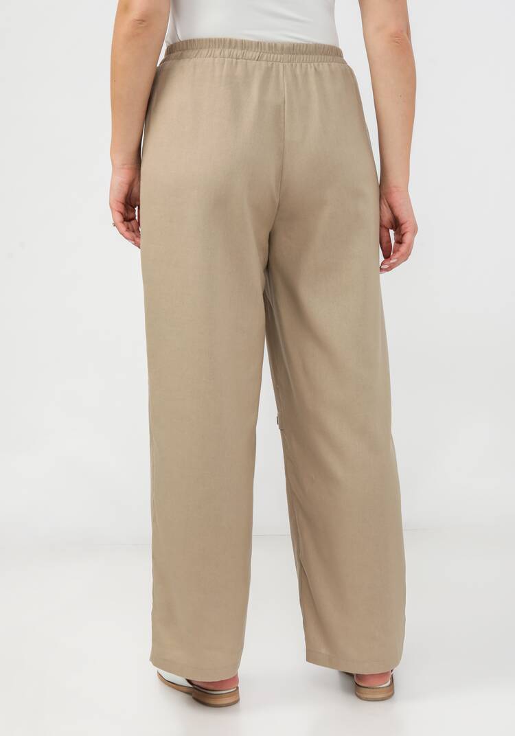 Брюки с декоративной складкой впереди шир.  750, рис. 19