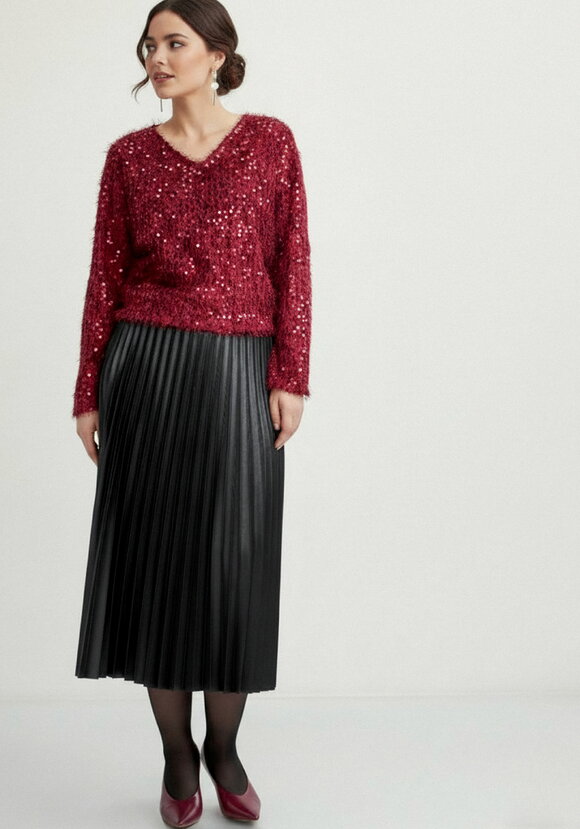 Юбка плиссированная с блестящим напылением шир.  580, рис. 7