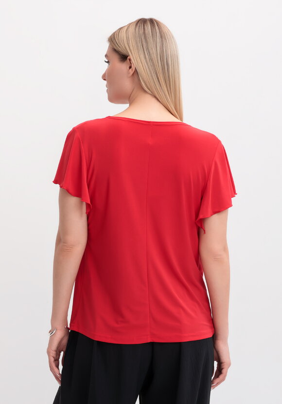 Блуза с оригинальным рукавом и стразами шир.  580, рис. 8