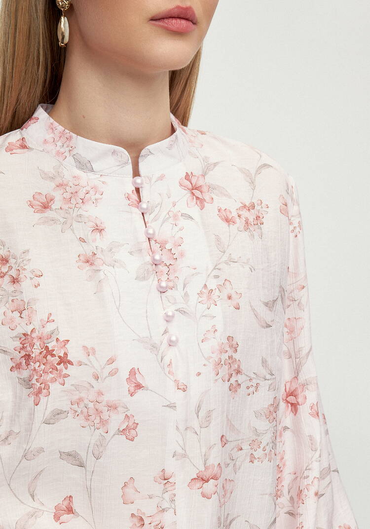 Блуза с жемчужными пуговицами Грейс шир.  750, рис. 14