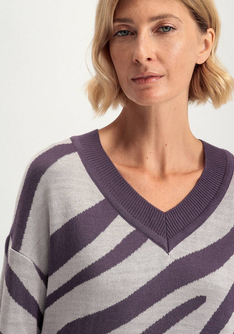 Джемпер с принтом зебра шир.  750, рис. 34