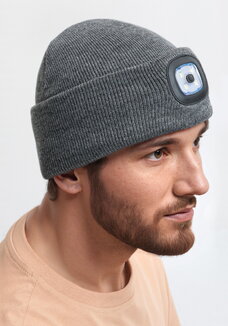 Шапка с фонарем Тeплый свет