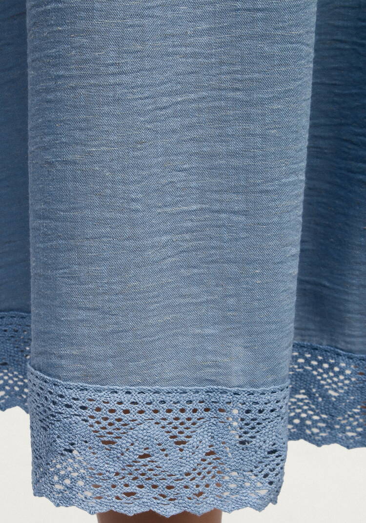 Юбка изо льна Магия кружева шир.  750, рис. 6