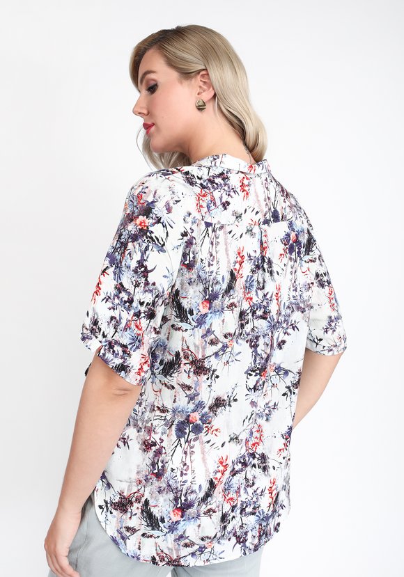 Блуза с фигурным низом шир.  580, рис. 2