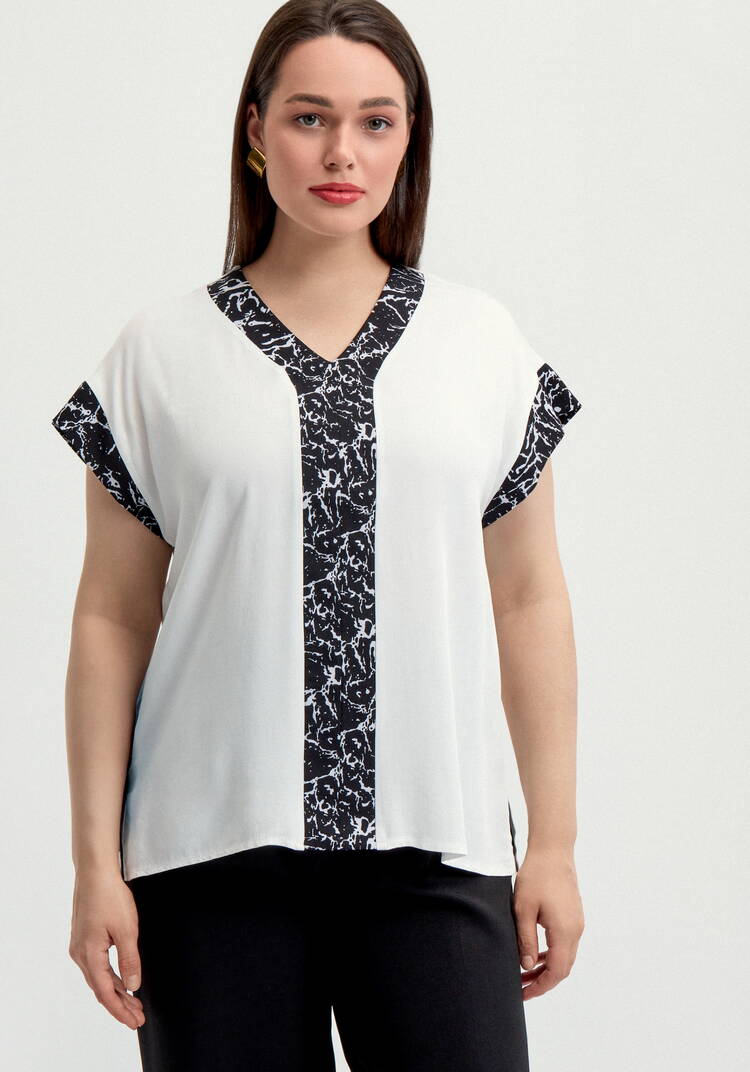 Блуза с леопардовой окантовкой шир.  750, рис. 12