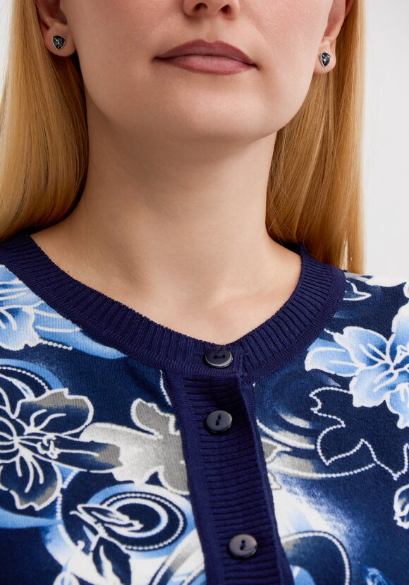 Кардиган с цветочным принтом на пyговицах шир.  580, рис. 5