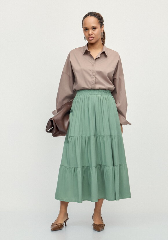 Юбка ярусная из штапеля шир.  580, рис. 13