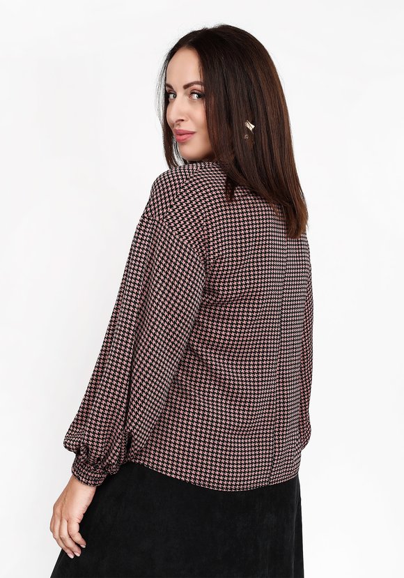 Блуза с принтом и молнией сзади шир.  580, рис. 3