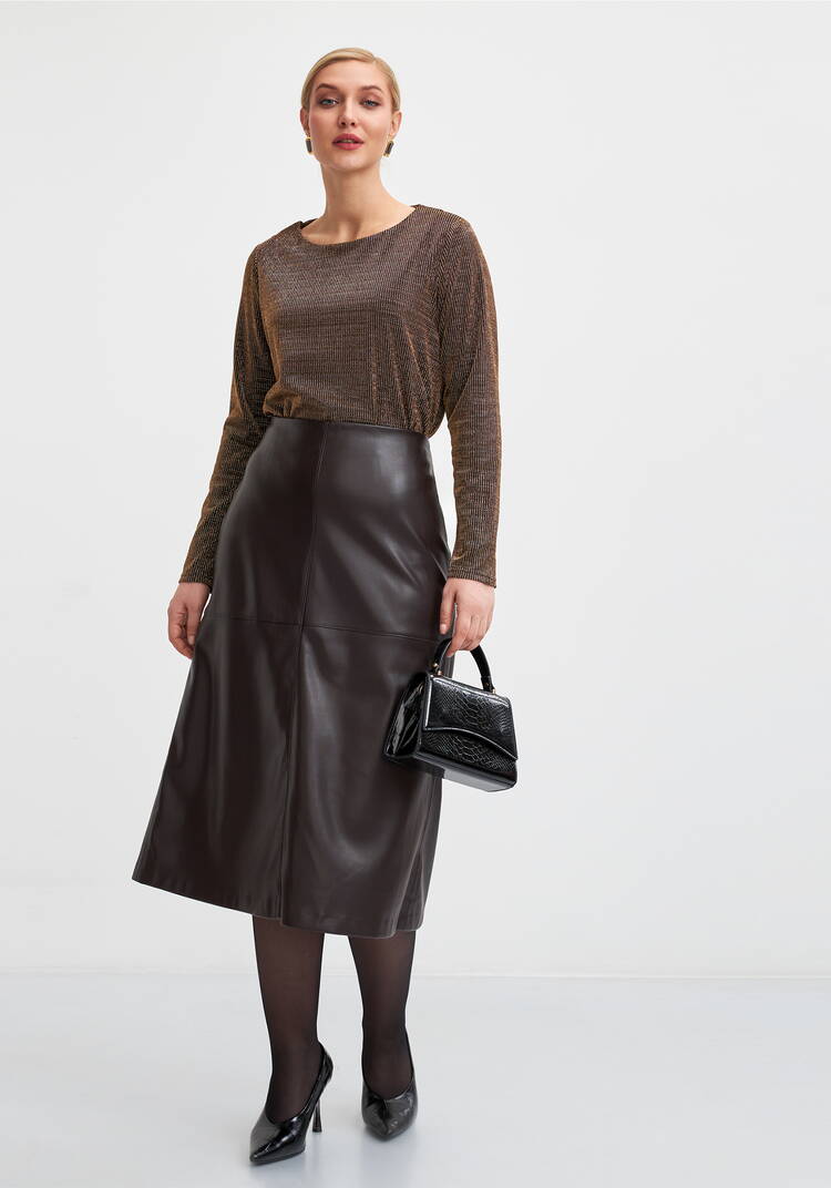 Блуза из трикотажа с люрексом шир.  750, рис. 2