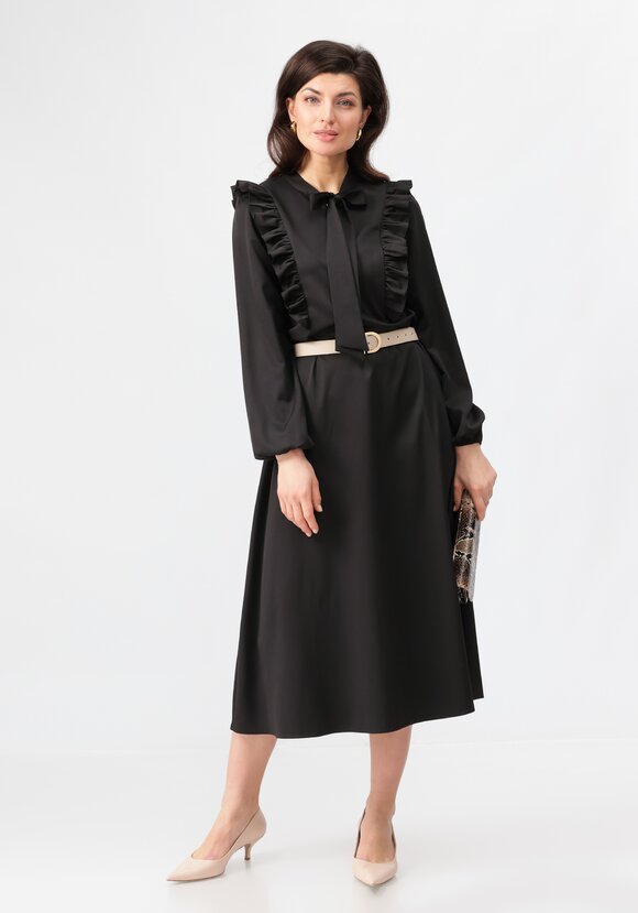 Платье с бантом свободного кроя шир.  580, рис. 11