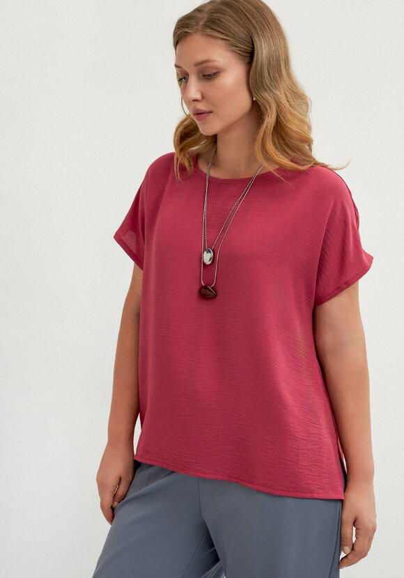 Блуза свободная со спущенным плечом шир.  580, рис. 15