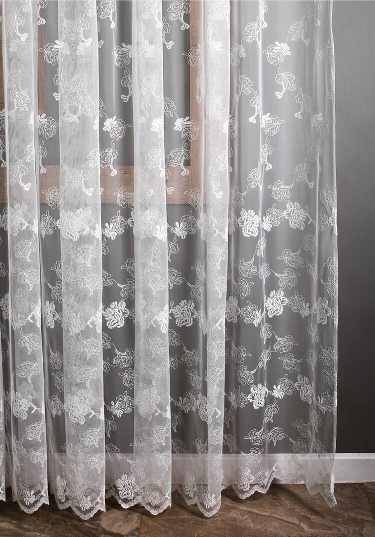 Тюль-сетка с вышивкой шир.  750, рис. 19