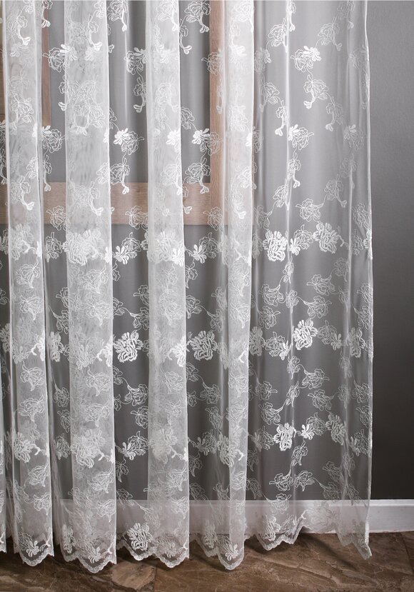 Тюль-сетка с вышивкой шир.  580, рис. 19