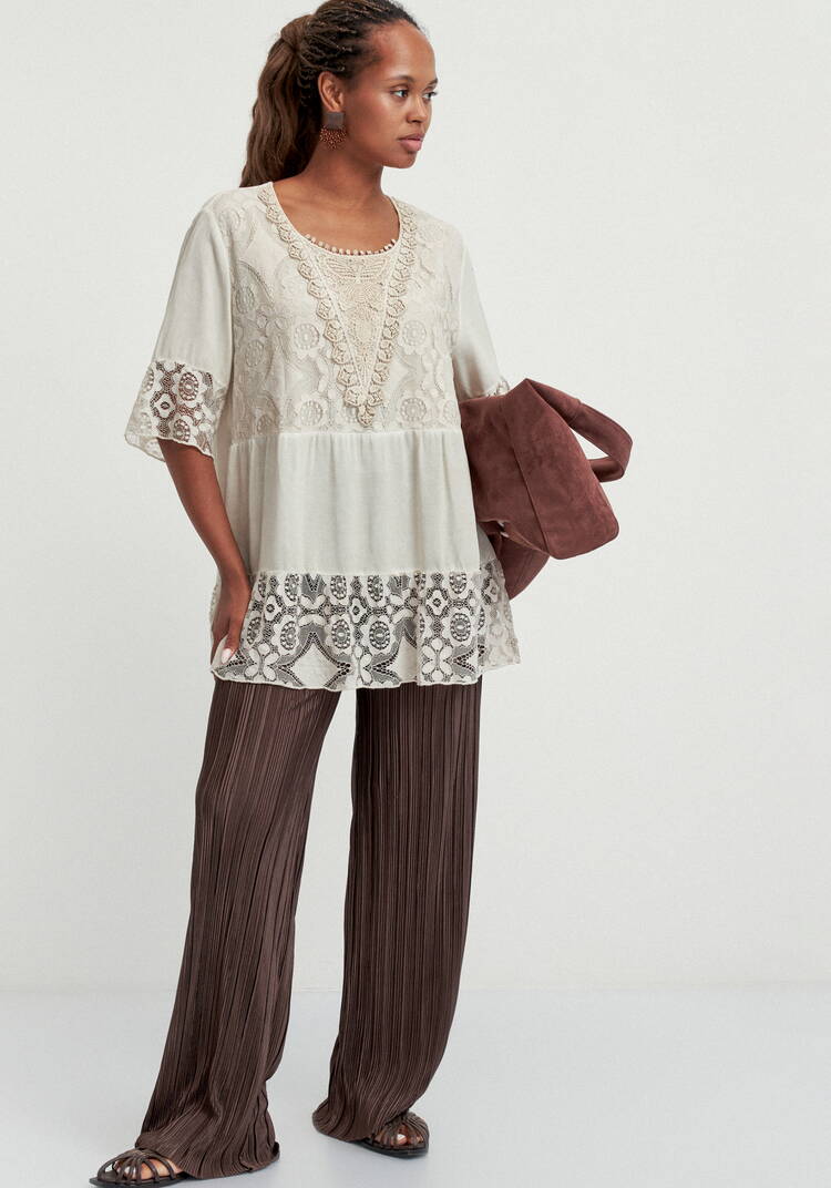 Туника ярусная кружевная шир.  750, рис. 8