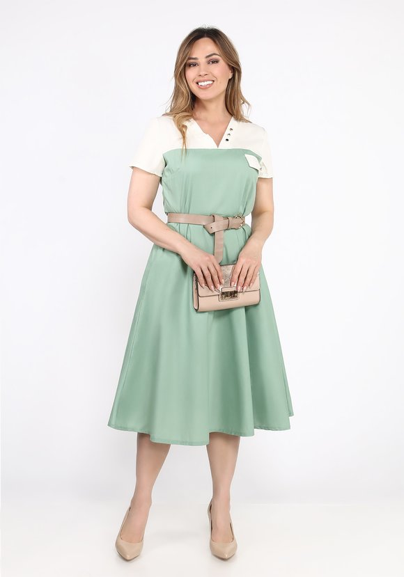 Платье с имитацией кармашка шир.  580, рис. 1