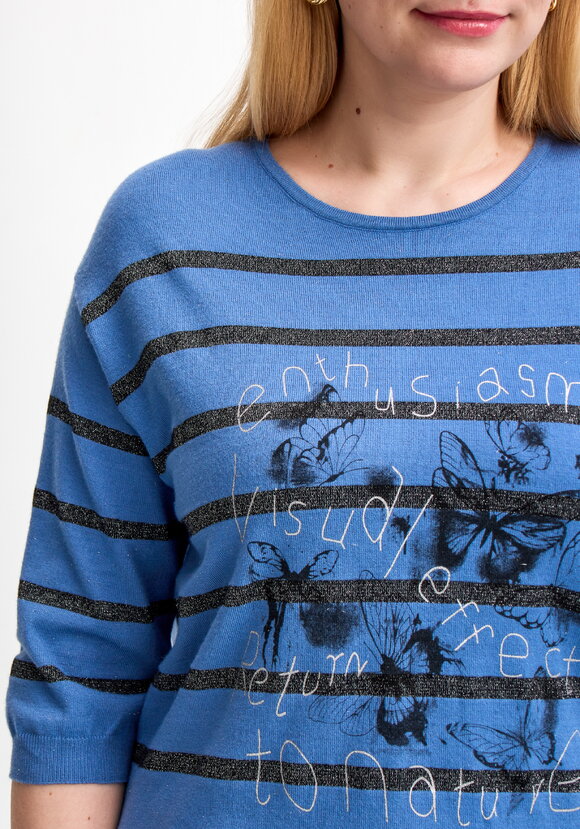 Блуза в полоску с принтом шир.  580, рис. 29