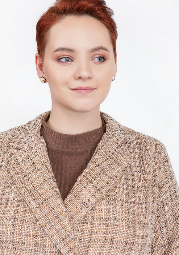 Пиджак женский двубортный твидовый шир.  580, рис. 2