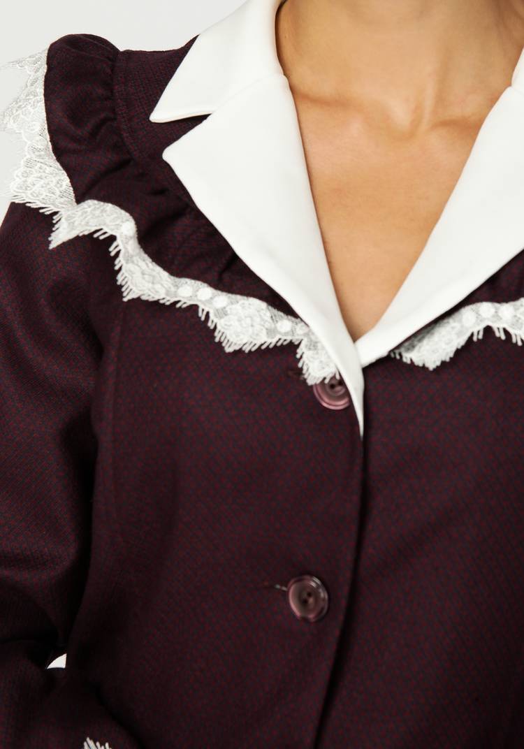 Платье с кокеткой и кружевной отделкой шир.  750, рис. 5