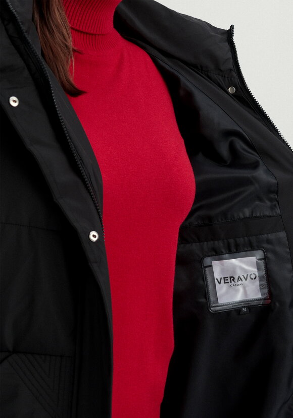 Пуховик стеганый с асимметричными карманами шир.  580, рис. 9