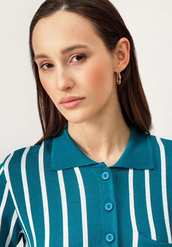 Джемпер-поло с вертикальной полосой шир.  580, рис. 13