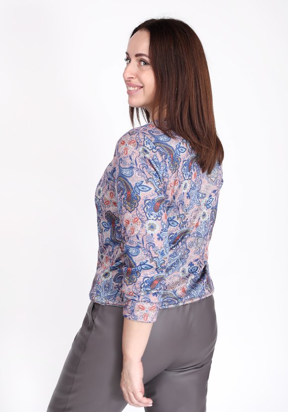 Блуза Цветочный презент шир.  580, рис. 2