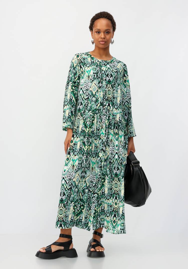 Платье с цветочным принтом свободного кроя шир.  750, рис. 15