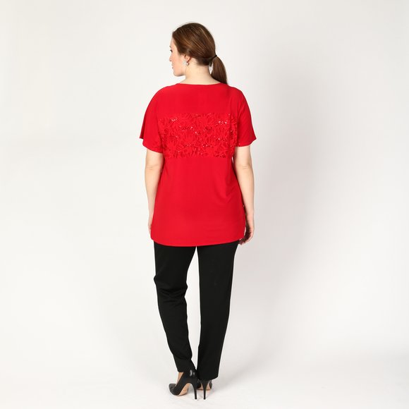 Туника с кружевной вставкой шир.  580, рис. 13