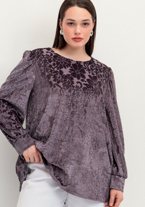 Блуза с цветами из бархата шир.  580, рис. 16