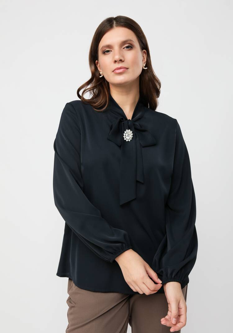 Блуза с брошкой шир.  750, рис. 15