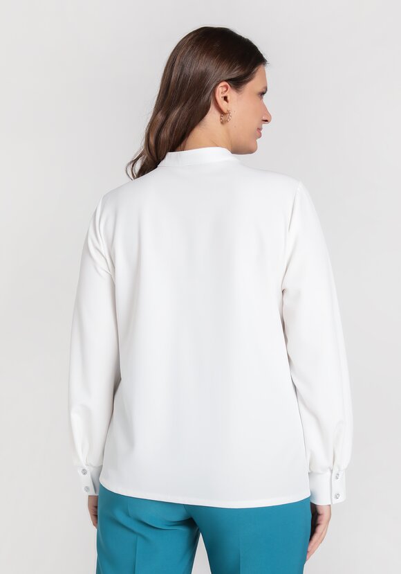 Блуза с ажурным кружевом Селена шир.  580, рис. 7