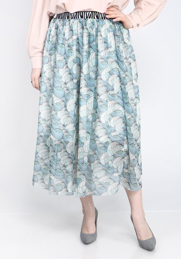 Юбка-миди со сборкой шир.  580, рис. 5