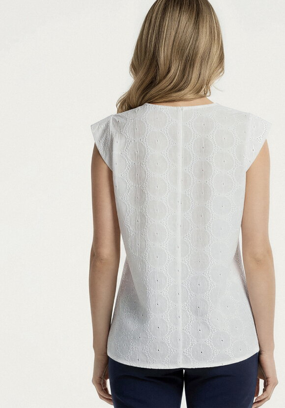 Блуза из шитья с коротким рукавoм шир.  580, рис. 2