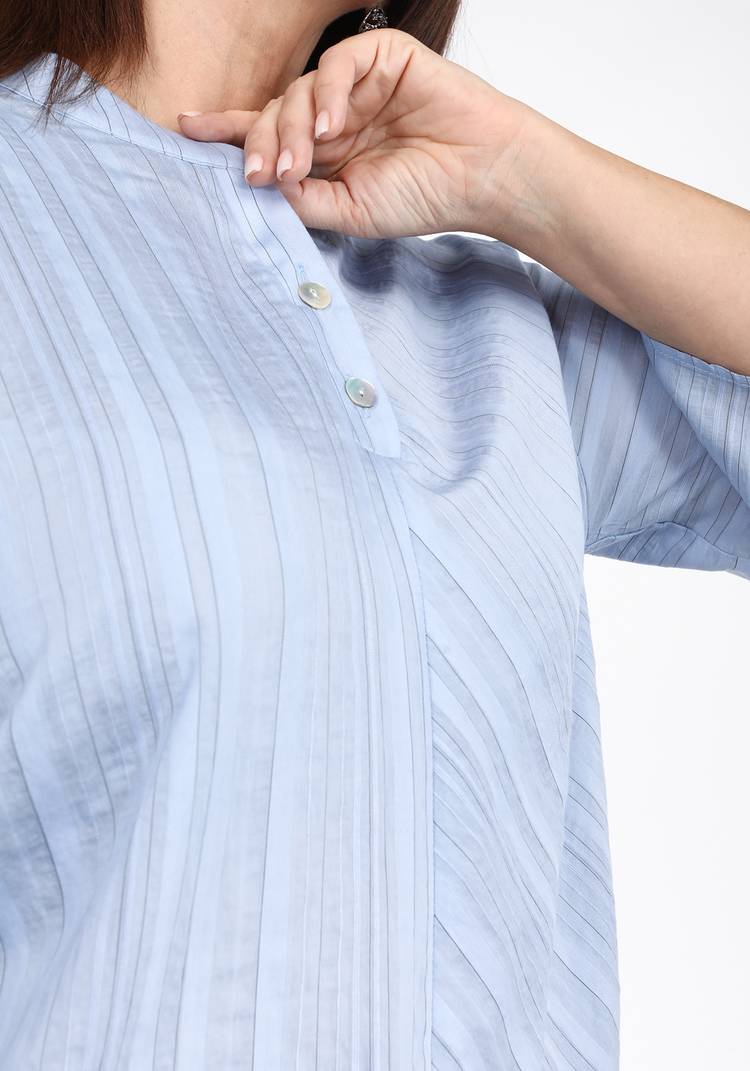 Блуза свободная с расклешенным рукавом шир.  750, рис. 3