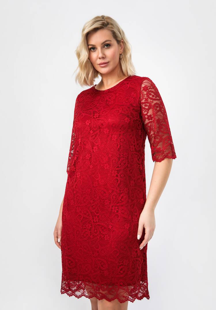 Платье из эластичного гипюра шир.  750, рис. 16