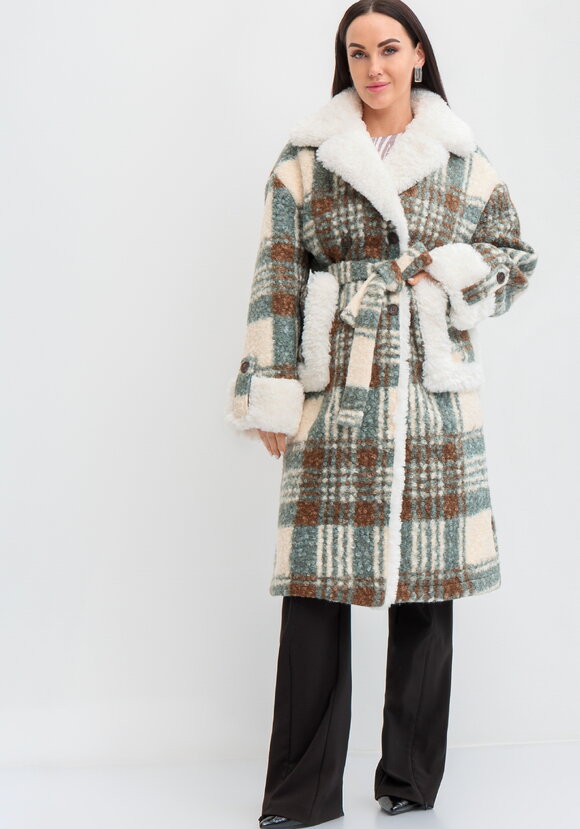 Пальто-эко в клетку шир.  580, рис. 8