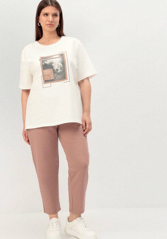 Комплект брючный с принтом на футболке шир.  580, рис. 16