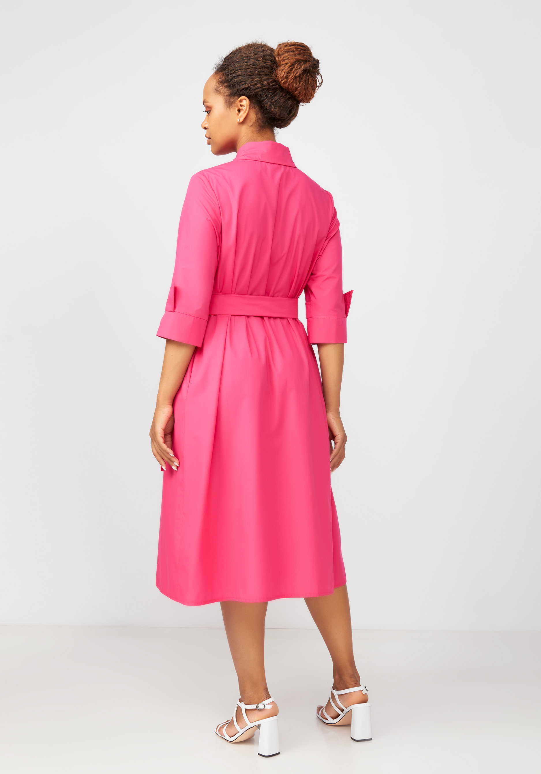 Платье-рубашка с поясом Bianka Modeno, цвет розовый, размер 52 - фото 8