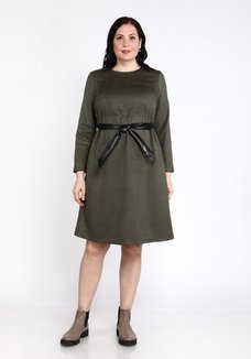 Платье с кулиской из эко-замши