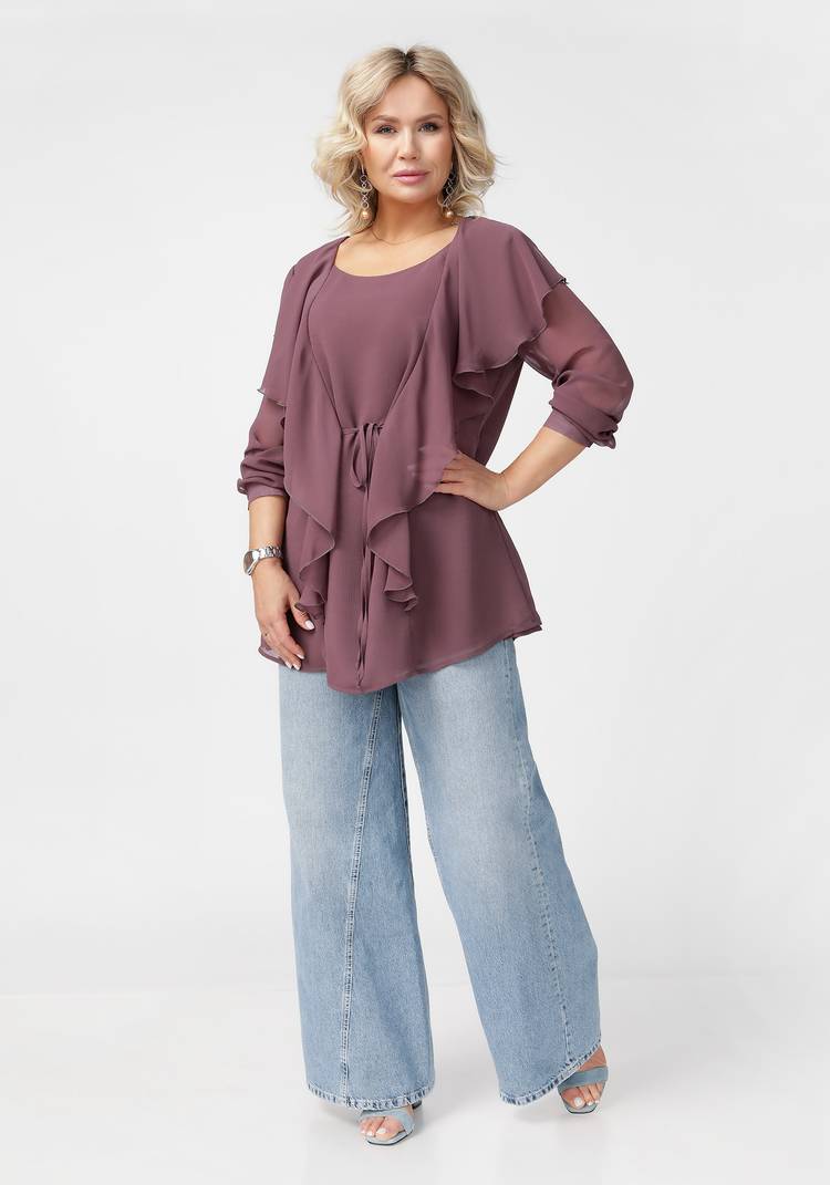 Туника удлиненная с широким воротником шир.  750, рис. 10