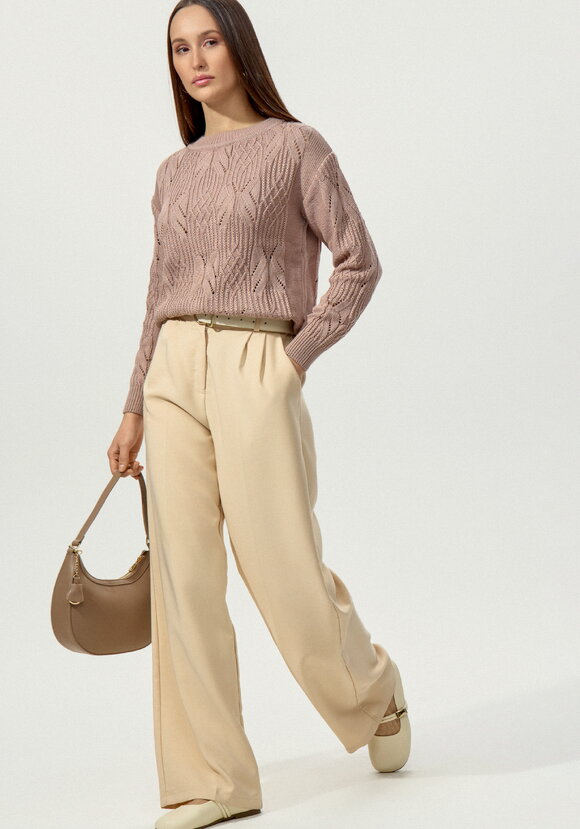 Джемпер ажурный на резинке шир.  580, рис. 17