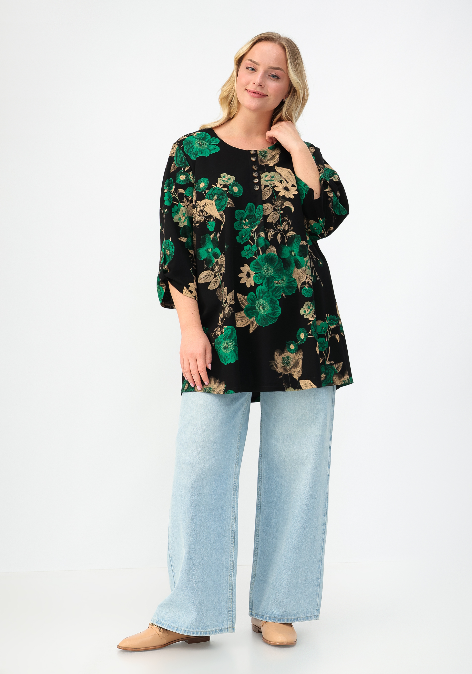 Блуза "Голди" Vittori Vi, размер 52, цвет зеленый - фото 2