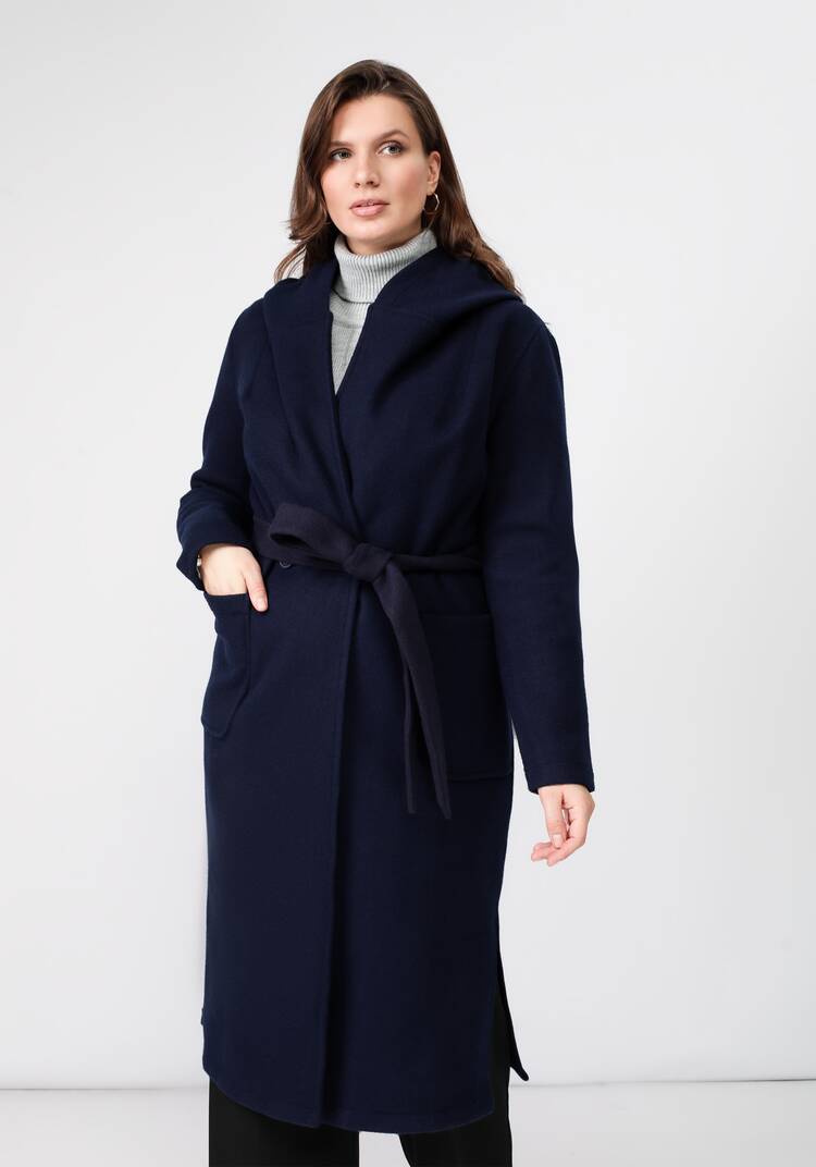 Пальто удлиненное с поясом шир.  750, рис. 24