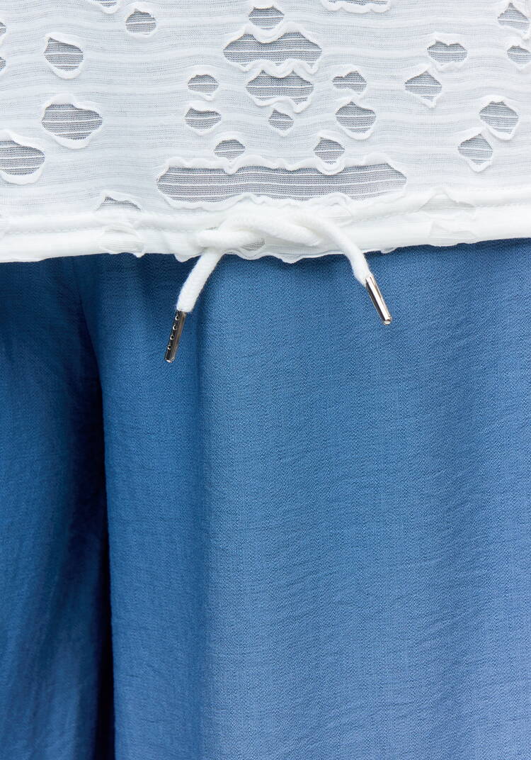 Блуза с принтом и завязками свободного кроя шир.  750, рис. 12