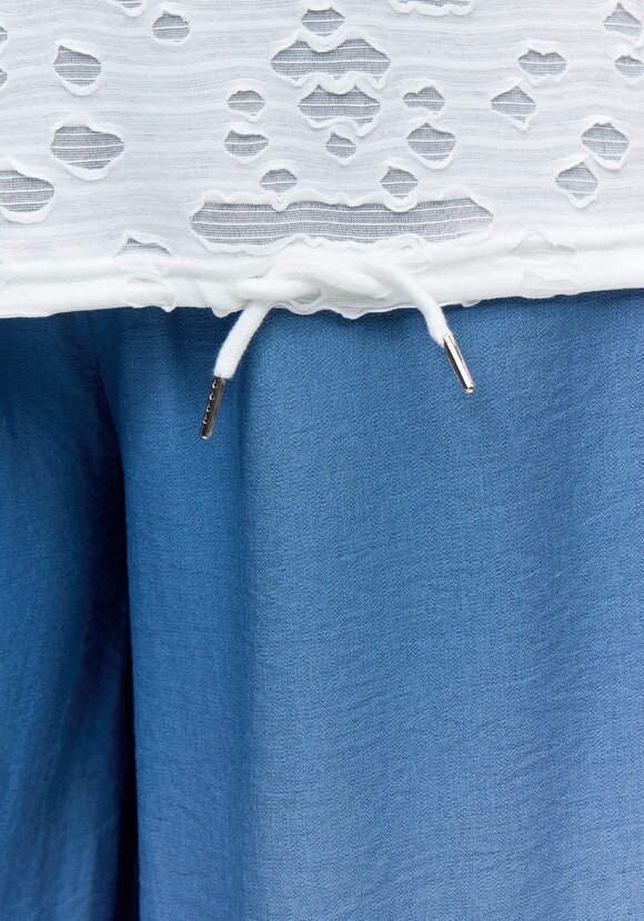 Блуза с принтом и завязками свободного кроя шир.  580, рис. 12