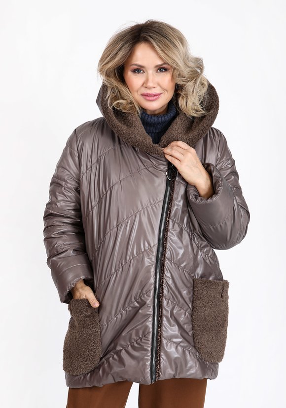 Куртка с отделкой из искусственного меха шир.  580, рис. 2