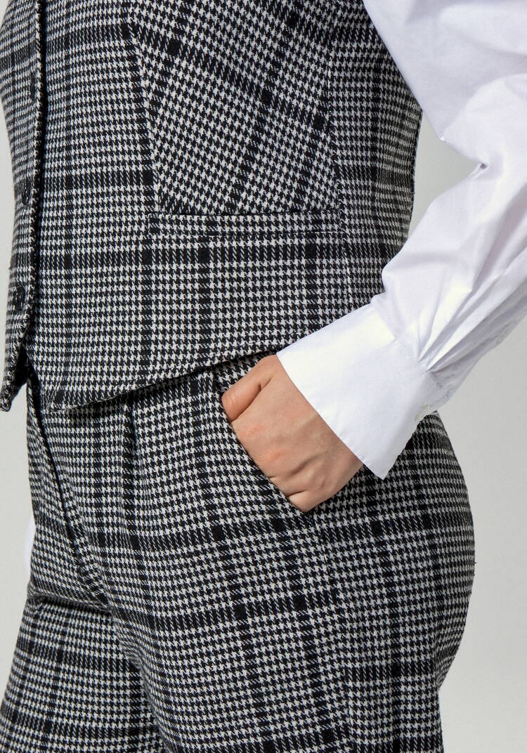 Жилет с принтом клетка шир.  750, рис. 5