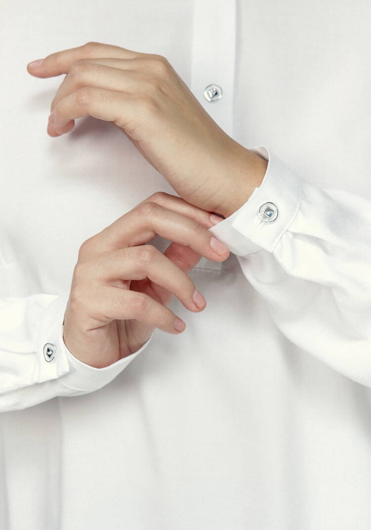 Блуза базовая с планкой на груди шир.  750, рис. 13