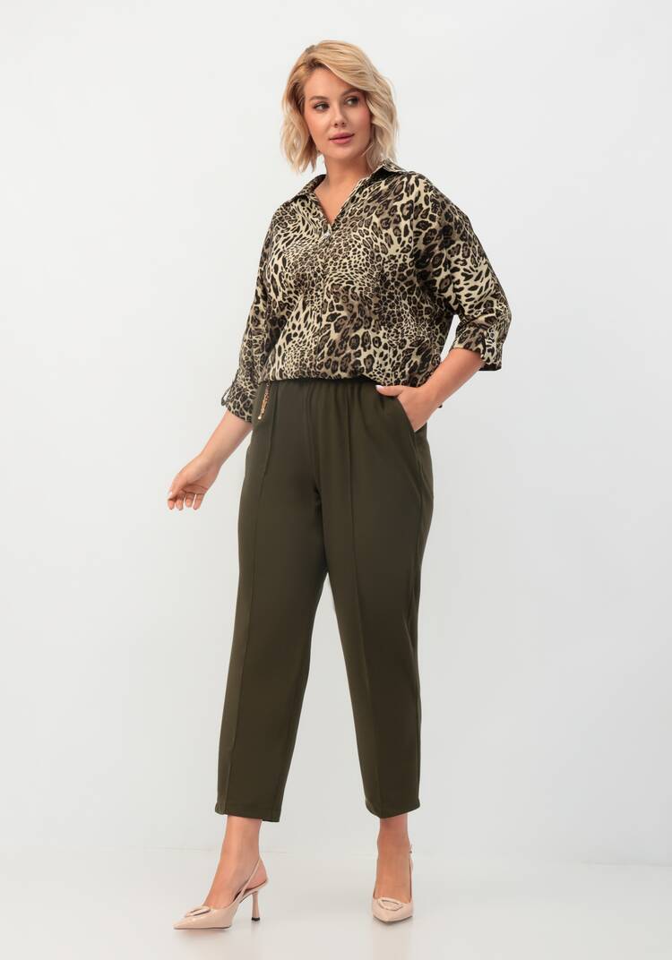 Брюки прямые на резинке по поясу шир.  750, рис. 25