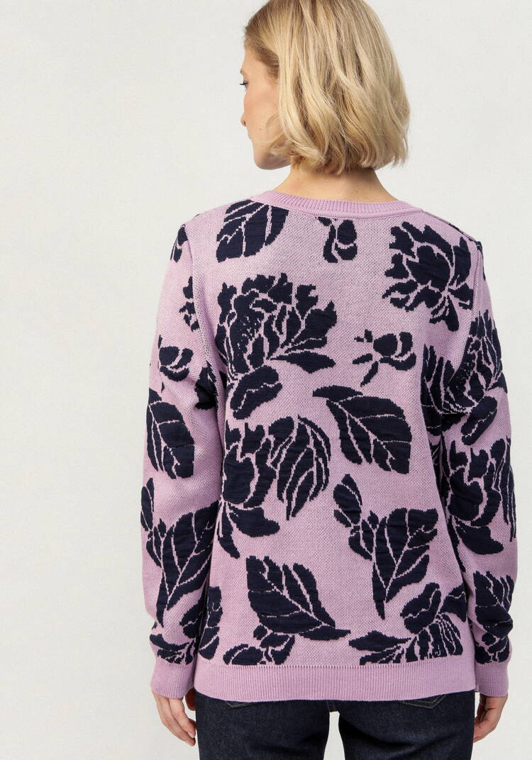 Джемпер с цветочно-лиственным принтом шир.  750, рис. 17