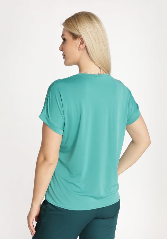 Блуза с воланом спереди шир.  580, рис. 8